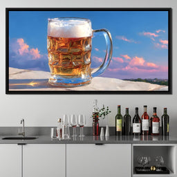 Golden Beer Reflections - NicheCanvas