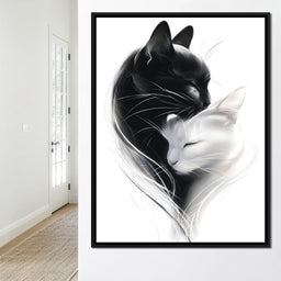 Cats Embrace - NicheCanvas