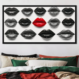 Breaking The Monotone Rhythm Red Lips - NicheCanvas