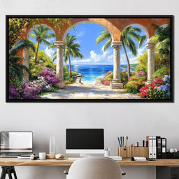 Mediterranean Paradise Vista - NicheCanvas