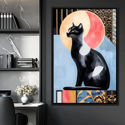 Feline Moonlit Elegance - NicheCanvas