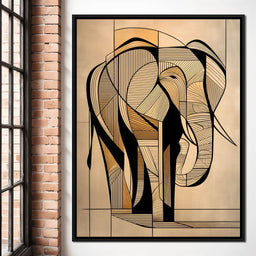 Majestic Geometric Elephant - NicheCanvas