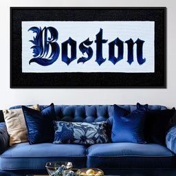 Majestic Boston Lettering - NicheCanvas