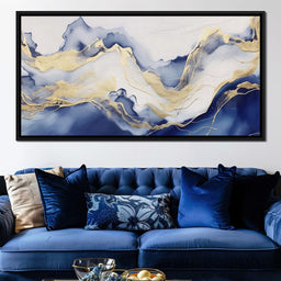 Sapphire Gold Mountain Flow - NicheCanvas