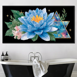 Celestial Lotus Galaxy Radiance - NicheCanvas