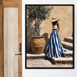Sun Hat Lady By Olive Tree - NicheCanvas