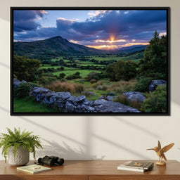 Sunbeams Over Green Valley - NicheCanvas