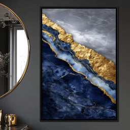 Gilded Midnight Marble Rift - NicheCanvas