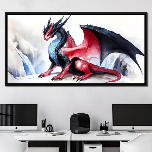 Dragon of Frozen Peaks Canvas Print