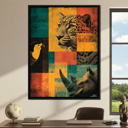 Savanna Mosaic Wild Majesty - NicheCanvas