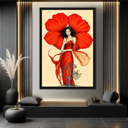 Rooted in Scarlet - TooplesArt - NicheCanvas