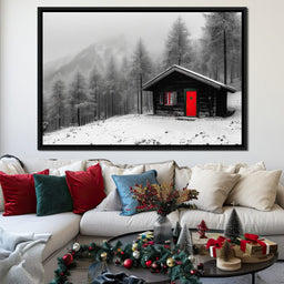 Cabin Solitude Winter Tale - NicheCanvas