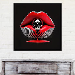 Chrome Skull Kiss - TooplesArt - NicheCanvas