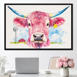 Meadows Pink Bull - NicheCanvas