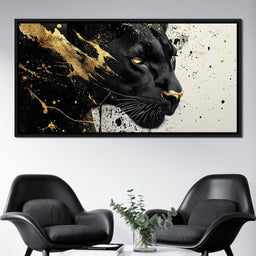 Golden Panther Radiance - NicheCanvas
