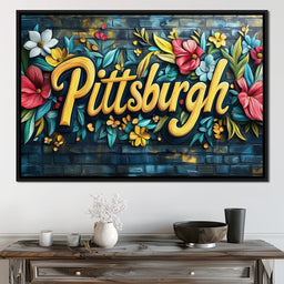 Floral Pittsburgh - NicheCanvas
