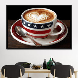 Patriotic Latte Heart Cup - NicheCanvas