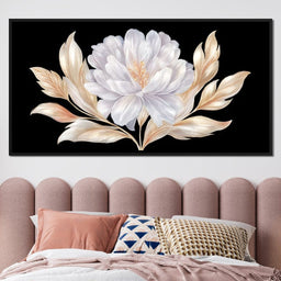 Elegant Ivory Petal Radiance - NicheCanvas