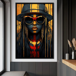 Golden Abstract Radiance - NicheCanvas