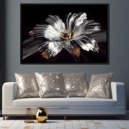 Silver Harvest Petals Radiance - NicheCanvas