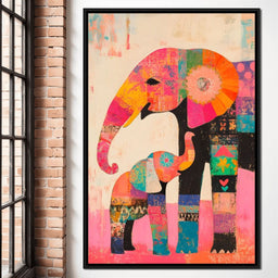 Elephant Patchwork Dreams - NicheCanvas