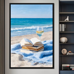 Seaside Pages and Chardonnay Bliss - NicheCanvas