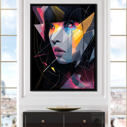 Neon Prism Portrait of Muse - NicheCanvas