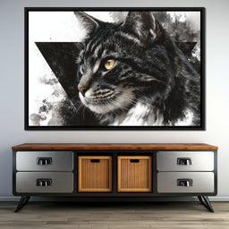 Golden Eyed Tabby Portrait - NicheCanvas