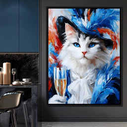 Feathers Feline Elegance - NicheCanvas