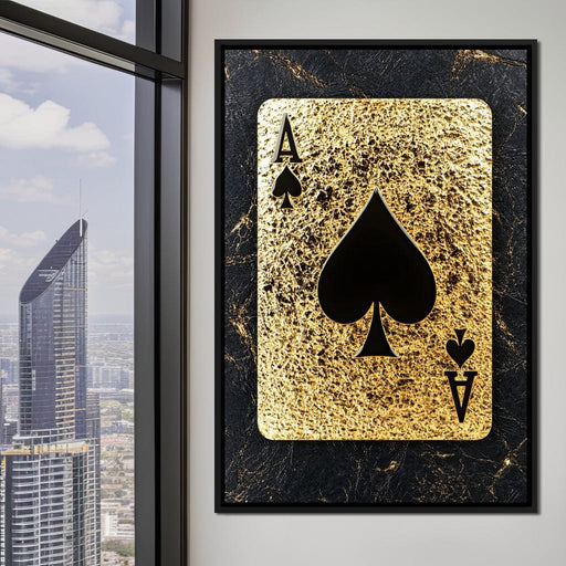 Golden Throne of Spades Canvas Print