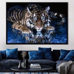 Silent Tiger of the Deep Water - NicheCanvas