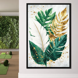 Golden Leaf Rhythm in Nature - NicheCanvas