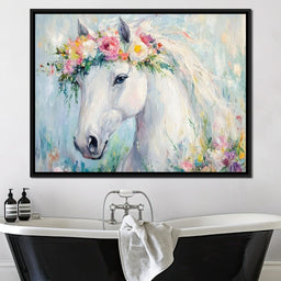 Majestic Equine Blossoms - NicheCanvas