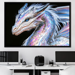 Radiant Scales of the Glacial Guardian - NicheCanvas