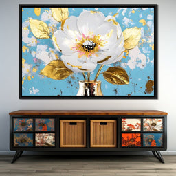 Golden Petal Elegance Blooms - NicheCanvas