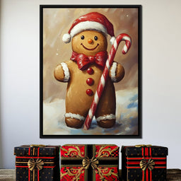 Gingerbread Joy Holiday Cheer - NicheCanvas