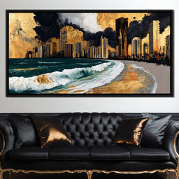 Gilded Towers Beyond The Tides - NicheCanvas