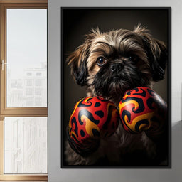 Pugilist Pooch - NicheCanvas
