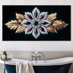 Radiant Jewel Blossom Grandeur - NicheCanvas