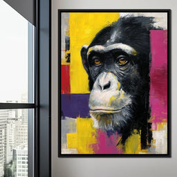 Bold Chimp Portrait Pop Mood - NicheCanvas