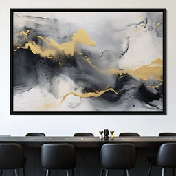 Golden Cascade Through Smoke - NicheCanvas