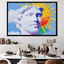 Sunlit Marble Dreamscape - NicheCanvas