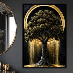Gilded Roots of Eternal Radiance - NicheCanvas