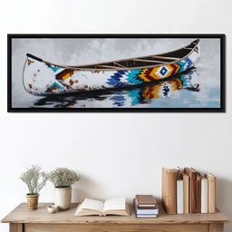 Reflections Of The Painted Canoe - NicheCanvas