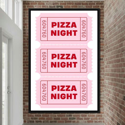 Retro Pizza Night Raffle Tickets - NicheCanvas