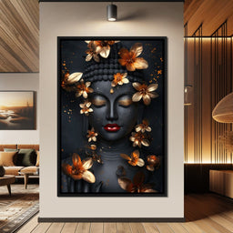 Radiant Floral Buddha Tranquility - NicheCanvas