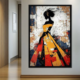 Women in Yellow Dress - NicheCanvas