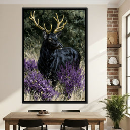 Black Deer Of Wild Fields - NicheCanvas