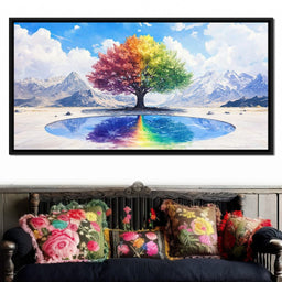 Rainbow Reflections Oasis - NicheCanvas