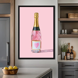 Blush Rose Champagne Heart - NicheCanvas